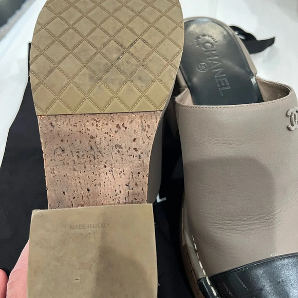 Chanel Cocomark Bi color sabo Sandal Clog - Picture 5 of 7